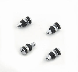 MR. GASKET 1957 Chrome Tire Valves (4pk) Short Screw-On Mount