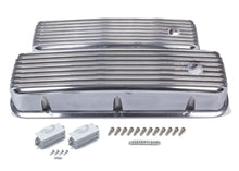 Load image into Gallery viewer, MR. GASKET 6859G BBC Cast Alm Valve Cover Set Finned Style Pol.