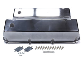 MR. GASKET 6873G BBF Cast Alm Valve Cover Set w/Hole Polished