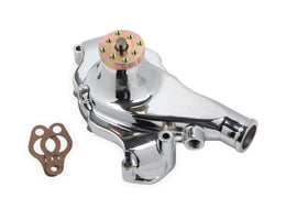 MR. GASKET 7014G SBC Short Water Pump Alm. w/Chrome Finish