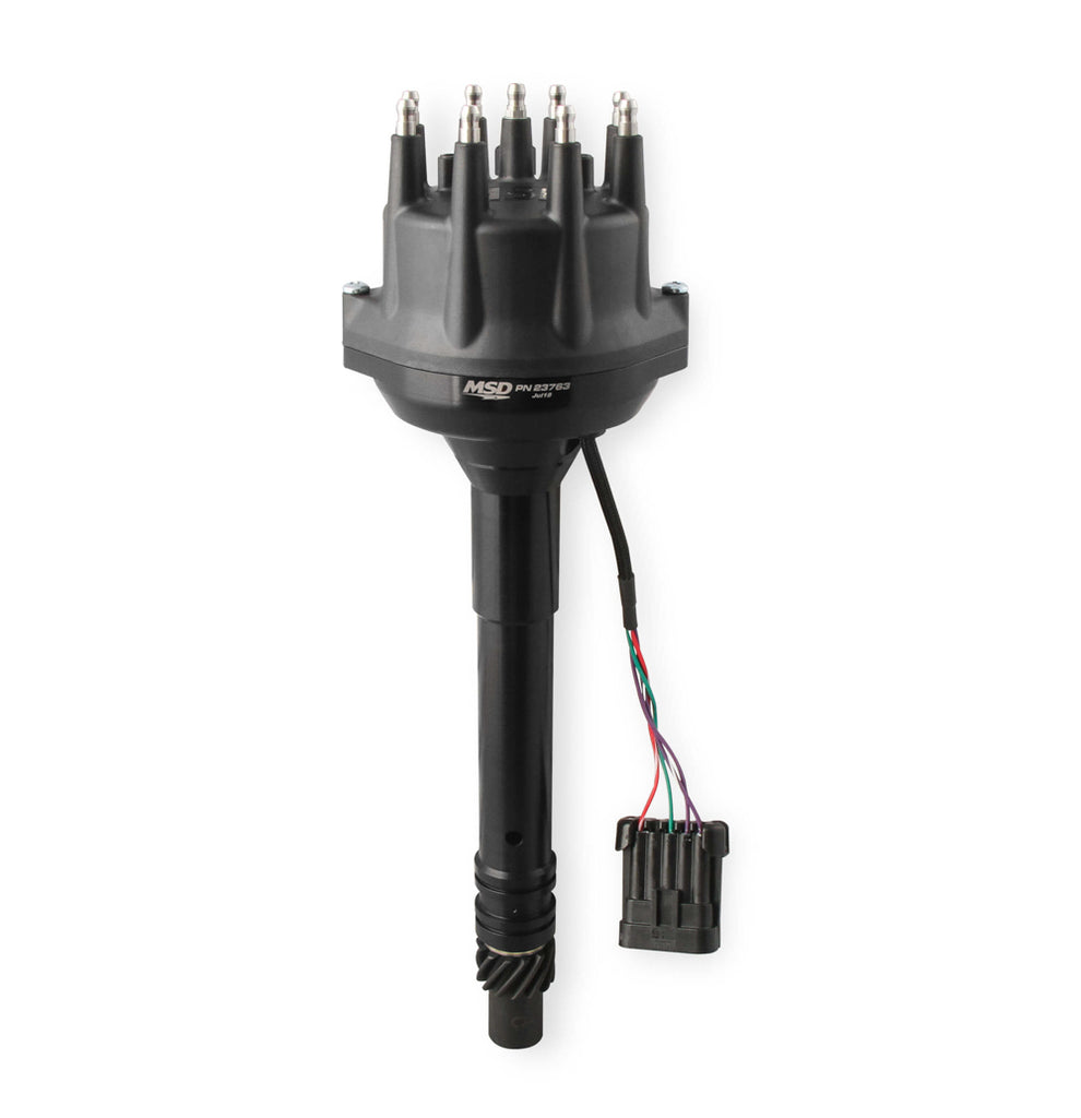 MSD IGNITION 23763 MSD Ignition Pro Billet Dual Sync EFI Distributor for Chevy V8 - Black, Part #23763
