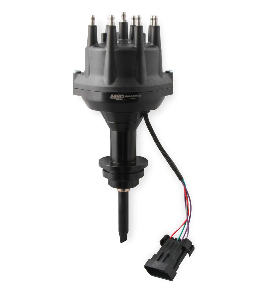 MSD IGNITION 23813 MSD Ignition Distributor Black Dual Sync Chrysler 318-360 Small Block Mopar Part Number 23813