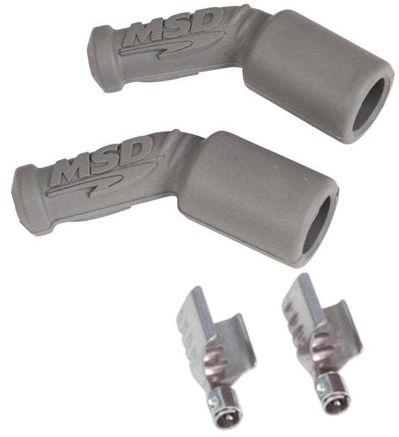MSD IGNITION 3304 45 Degree Plug Boots & Terminals - LS1 2-Pack