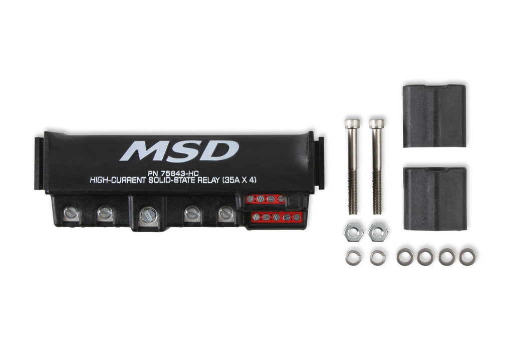 MSD IGNITION 75643-HC High-Current Solid State Relay 35 Amp x 4 Black