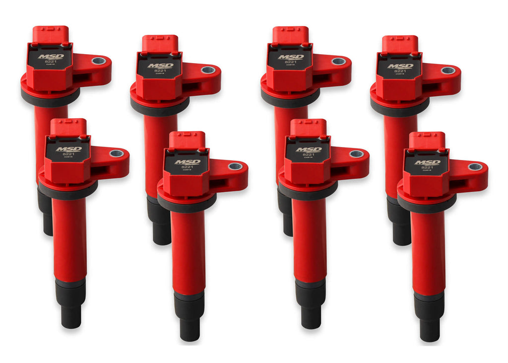 MSD IGNITION 82218 MSD Ignition Blaster Coil Pack Set for Toyota V8 4.7L - Red/Black, Part Number 82218