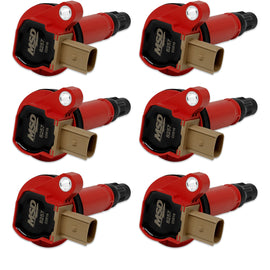 MSD IGNITION 82576 Coils 6pk Ford Eco-Boost 3.5L V6 11-16  Red