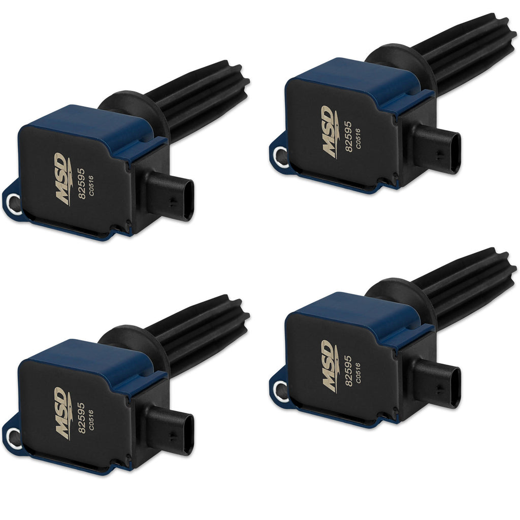 MSD IGNITION 825945 Coil 4pk Ford Eco-Boost 2.0L/2.3L Blue