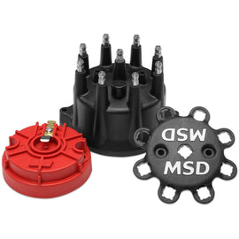 MSD IGNITION 84317 Distributor Cap & Rotor Kit Small Diameter Black