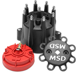 MSD IGNITION 84336 Distributor Cap & Rotor Kit Chevy V8 HEI Black