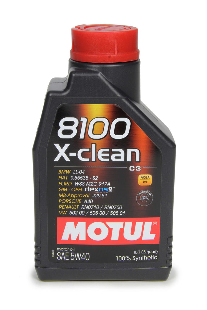 MOTUL USA 102786 8100 X-Clean 5w40 Oil 1 Liter Dexos2