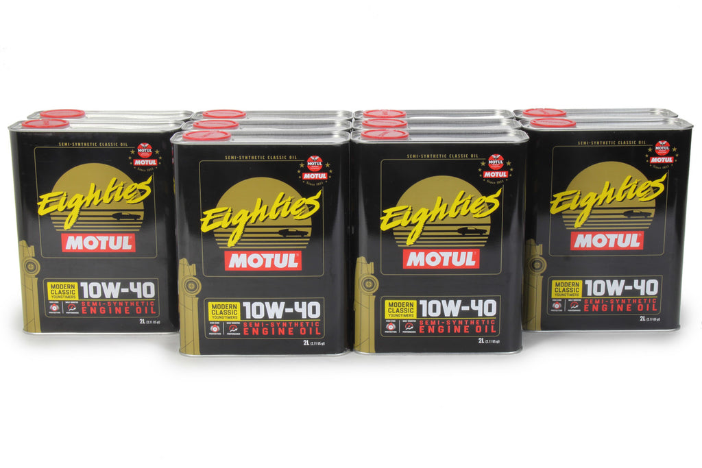 MOTUL USA 110619 MOTUL USA Classic Eighties 10W-40 Semi-Synthetic Motor Oil, Part Number 110619, Case of 10