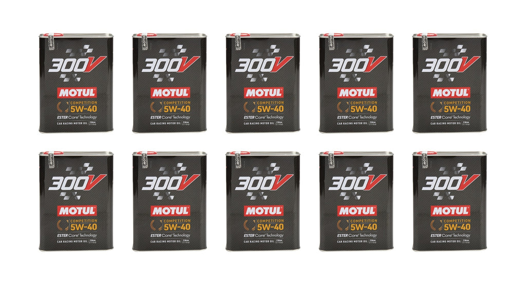 MOTUL USA 110817-10 300V 5w40 Racing Oil Cas 10x2 Liters