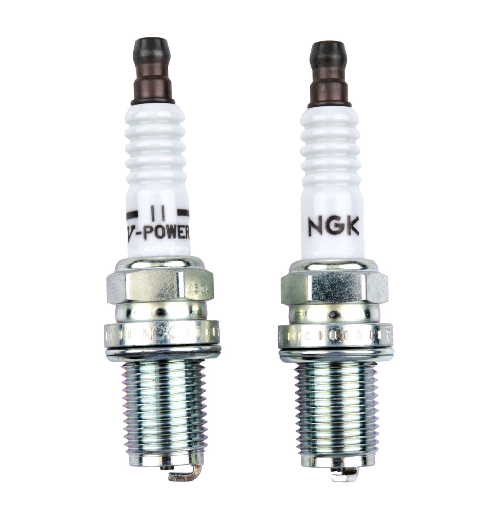 NGK 6596 NGK V-Power Racing Spark Plug Set of 120 - 14 mm Thread, 0.75 in Reach, Gasket Seat, Part Number 6596