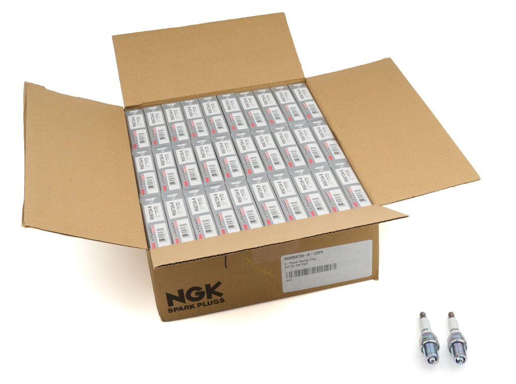 NGK 7173 NGK V-Power Racing Spark Plug Set of 120 - Part Number 7173