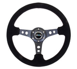 NRG INNOVATION RST-006-S Steering Wheel 350mm 3in Dish Black Suede
