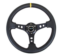 Load image into Gallery viewer, NRG INNOVATION RST-006BK-Y Steering Wheel 350mm 3in Dish Black LeatherYlwStr