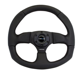NRG INNOVATION RST-009R Steering Wheel 350mm 3in Dish Black Leather