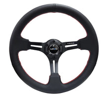 Load image into Gallery viewer, NRG INNOVATION RST-018R-RS Steering Wheel 350mm 3in Dish Black Leather w/Red