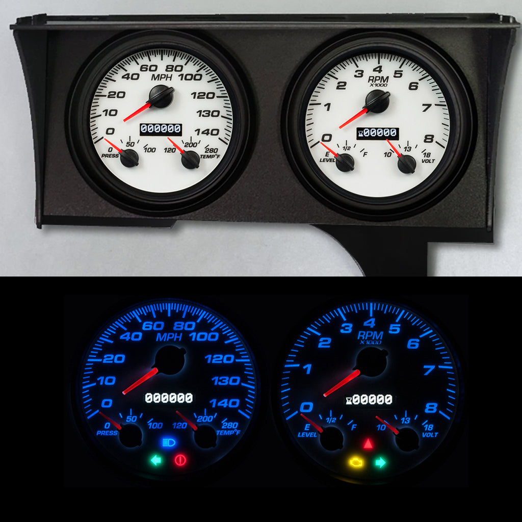 NEW VINTAGE USA 88321-03 Gauge Kit GM Monte Carlo 78-88 Perf II Wht