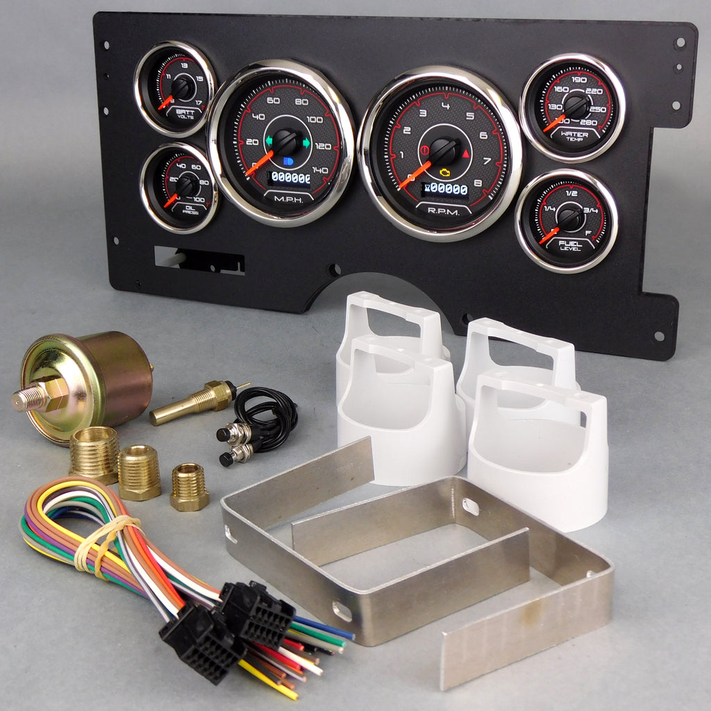 NEW VINTAGE USA 89311-01 Gauge Kit GM Truck 88-94 F/S CFR Red
