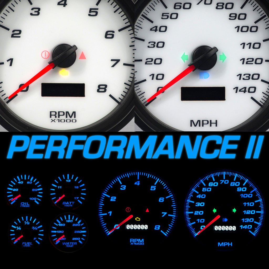 NEW VINTAGE USA 95102-03 Gauge Kit GM Truck 95-98 Performance II White