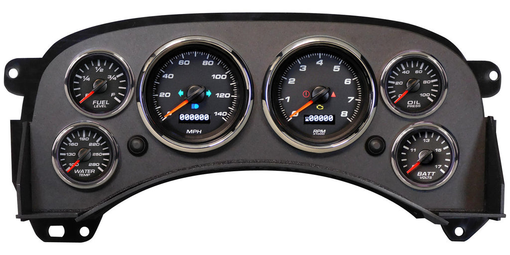 NEW VINTAGE USA 99601-01 Gauge Kit GM Truck 99-06 Performance II Black