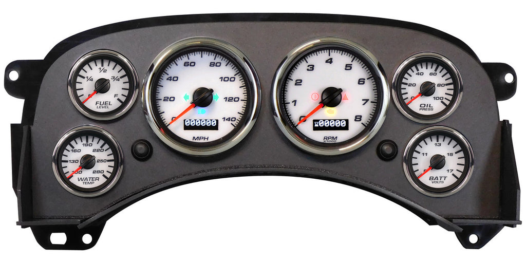 NEW VINTAGE USA 99601-03 Gauge Kit GM Truck 99-06 Performance II White