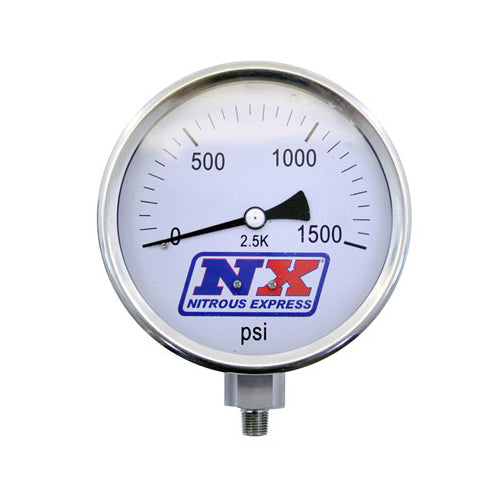 NITROUS EXPRESS 15540 Nitrous Pressure Gauge 4in Dia High Accuracy