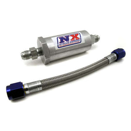 NITROUS EXPRESS 15607 D-4 Pure-Flo Filter & 7in. Stainless Hose