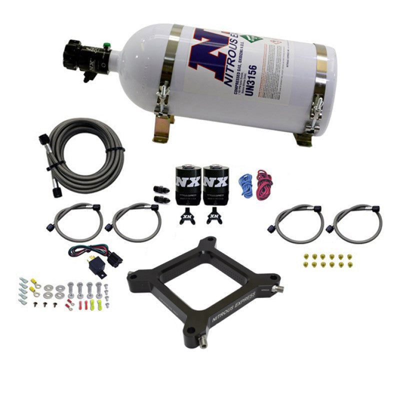 NITROUS EXPRESS 67040-10 Gemini Stage-6 Nitrous Kit w/10lb Bottle - 4150