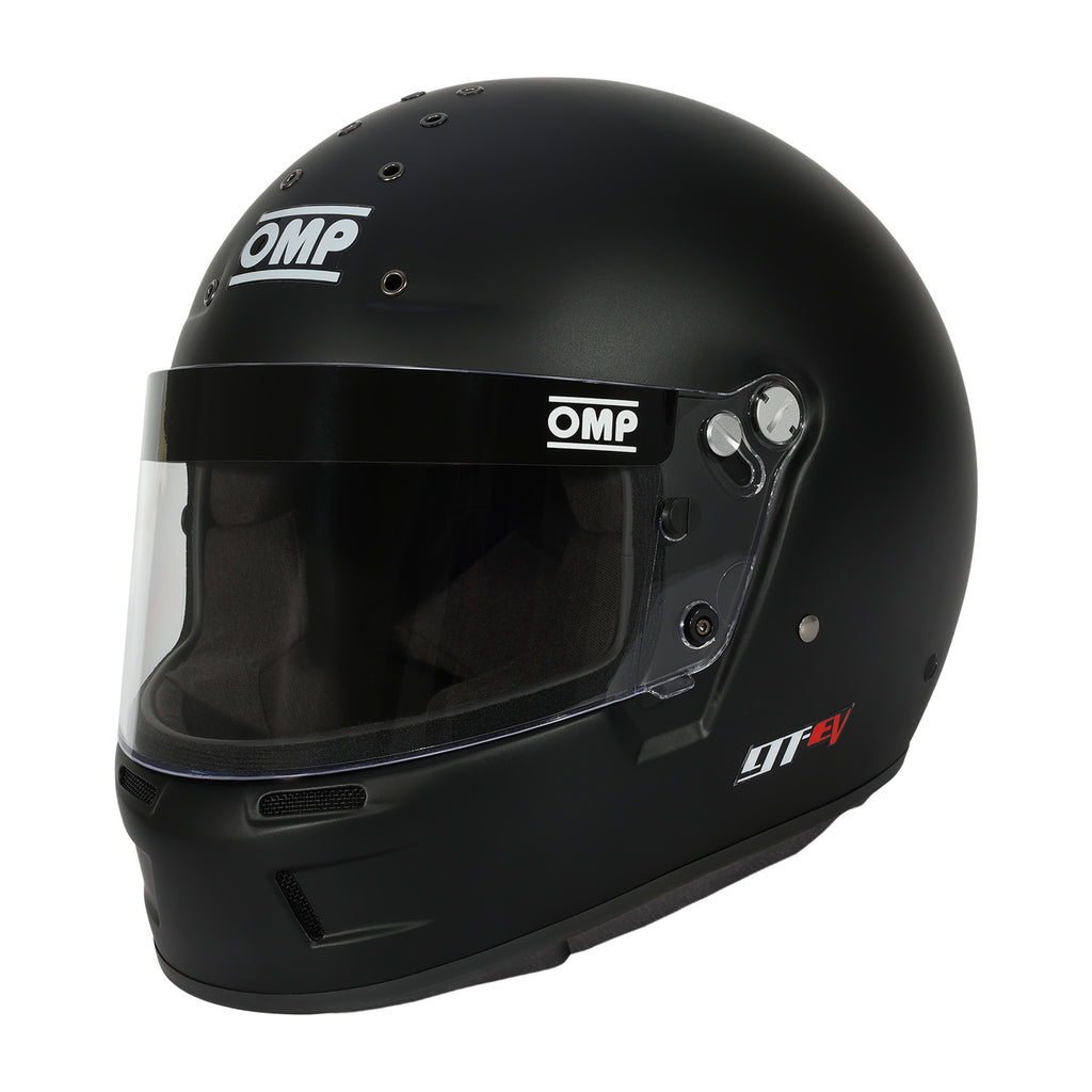 OMP RACING, INC. 1762013 OMP Racing GT-EV Matte Black Full Face Helmet SA2025 - Large