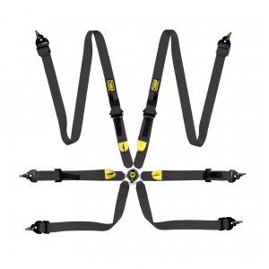 OMP RACING, INC. DA0-0208-A01-071 First 2 Harness Black Clip In 6 Point