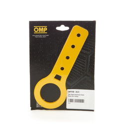 OMP RACING, INC. EB0-0572 Tow Hook Aluminum 6mm Thick FIA Yellow