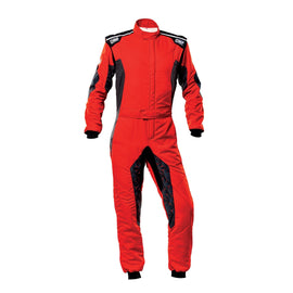 OMP RACING, INC. IA0-1864-A01-060-58 Tecnica Hybrid Suit Red And Black Size 58