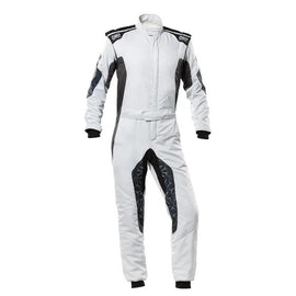 OMP RACING, INC. IA0-1864-A01-089-56 TECNICA HYBRID OVERALL F IA 8856-2018 GRAY / BLAC