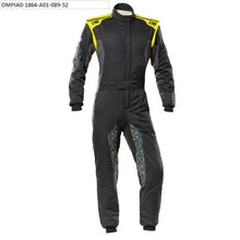 Load image into Gallery viewer, OMP RACING, INC. IA0-1864-A01-178-60 TECNICA HYBRID OVERALL F IA 8856-2018 BLACK / FLU