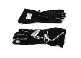 OMP RACING, INC. IB0-0772-A01-071-M Tecnica Gloves Black And White Medium