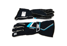 OMP RACING, INC. IB0-0772-A01-244-XS Tecnica Gloves Blue And Cyan X Small
