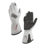 OMP RACING, INC. IB0-0773-C01-020-L OMP Racing One EVO FX FIA Approved Driving Gloves - White Large Pair