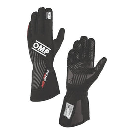 OMP RACING, INC. IB0-0773-C01-071-S OMP Racing One EVO FX FIA Approved Driving Gloves – Black, Small, Single Layer Fire Retardant Fabric