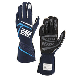 OMP RACING, INC. IB0-0776-B01-244-M FIRST GLOVES FIA 8856-20 18 MY2025 NAVY BLUE / CY