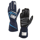 OMP RACING, INC. IB0-0776-B01-244-M FIRST GLOVES FIA 8856-20 18 MY2025 NAVY BLUE / CY