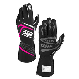 OMP RACING, INC. IB0-0776-B01-277-M FIRST GLOVES FIA 8856-20 18 MY2025 BLACK / FUCHSI