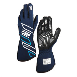 OMP RACING, INC. IB0-0778-A01-244-L ONE-S GLOVES my2025 FIA 8856-2018 NAVY BLUE / CY