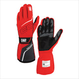 OMP RACING, INC. IB0-0779-A01-060-XL TECNICA GLOVES FIA 8856- 2018 RED / BLACK SZ. XL