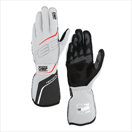 OMP RACING, INC. IB0-0779-A01-373-M TECNICA GLOVES FIA 8856- 2018 WHITE / ANTHRACITE