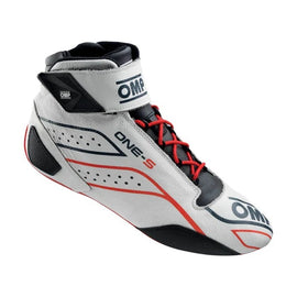 OMP RACING, INC. IC0-0822-A03-020-39 OMP RACING Inc. One-S FIA 8856-201/8 SFI White Mid-Top Driving Shoes, Euro 39