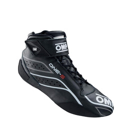 OMP RACING, INC. IC0-0822-A03-071-47 OMP RACING Inc. One-S FIA 8856-201/8 SFI Black Mid-Top Driving Shoes, Euro Size 47