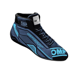 OMP RACING, INC. IC0-0829-A01-275-39 OMP SPORT SHOES FIA 8856 -2018 BLACK / CYAN SZ. 3