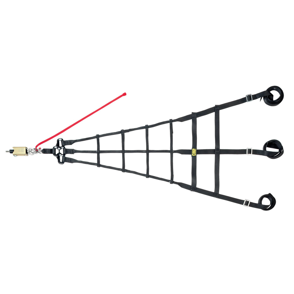 OMP RACING, INC. NA0-1877 Racing Cage Net 3 Point Black